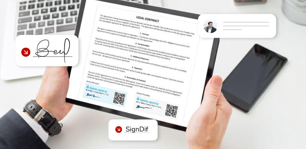 Signdif sign and send documents securely